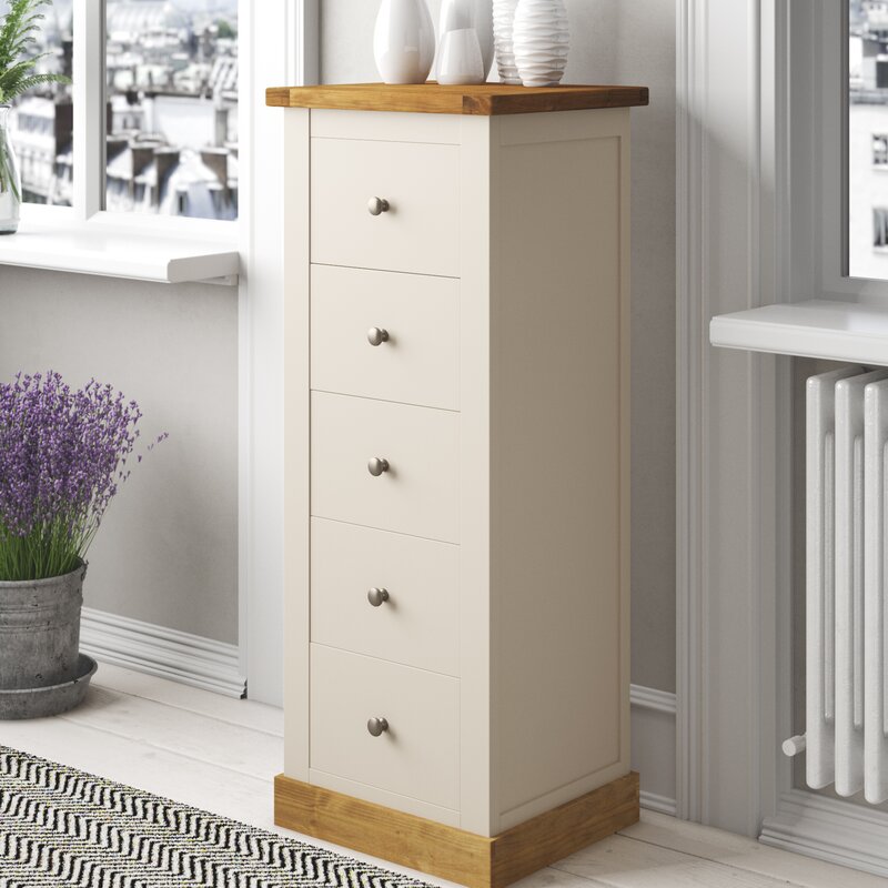 Hazelwood Home Narrow 5 Drawer Chest of Drawers & Reviews Wayfair.co.uk